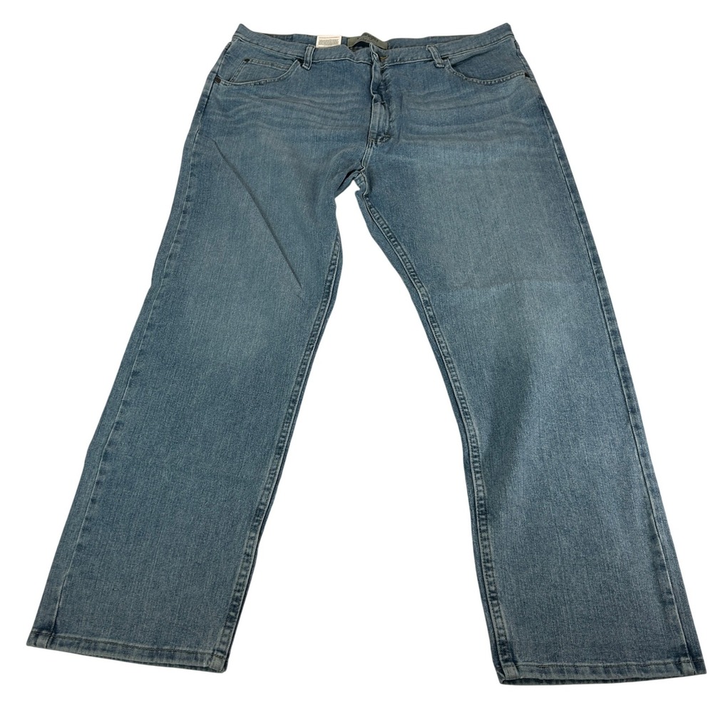 Wrangler Authentics Mens 40x30 Light Wash Straight Leg Denim Jeans 10ZM100SF NEW
